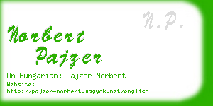 norbert pajzer business card